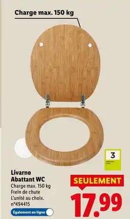 Lidl Livarno abattant wc offre