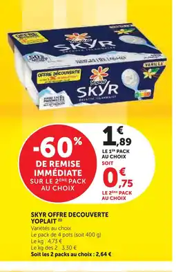 Super U Yoplait skyr offre découverte offre