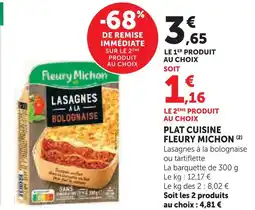 Super U Fleury michon plat cuisine offre