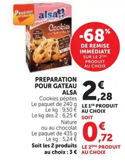 Super U Alsa préparation pour gâteau offre
