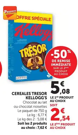 Super U Kellogg's céréales trésor offre