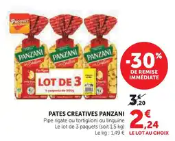Super U Panzani pâtes créatives offre