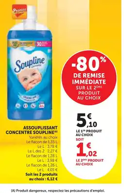 Super U Soupline assouplissant concentré offre