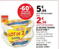 Super U Elle & vire le beurre tendre offre