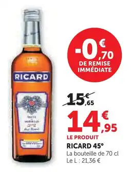 Super U Ricard 45° offre