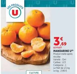 Super U U mandarine offre
