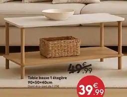 Maxi Bazar Table basse 1 étagère offre