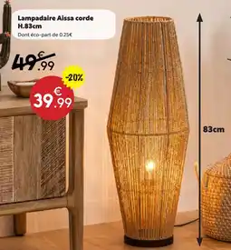 Maxi Bazar Lampadaire aissa corde h.83cm offre