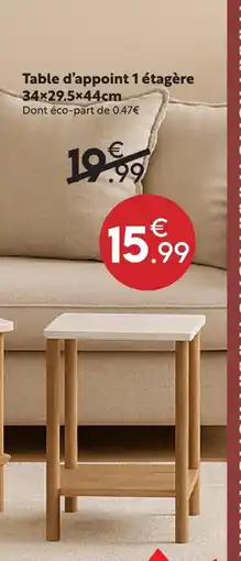 Maxi Bazar Table d’appoint 1 étagère 34×29.5×44cm offre
