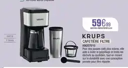 Extra Krups cafetière filtre km207d10 offre