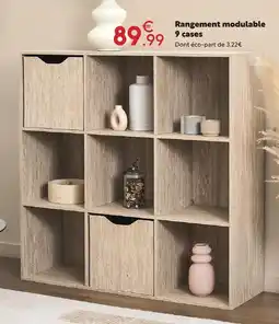 Maxi Bazar Rangement modulable 9 cases offre