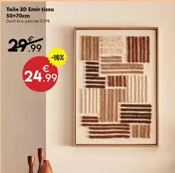 Maxi Bazar Toile 3d emir tissu 50×70cm offre