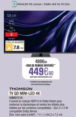 Extra Thomson tv qd mini-led 4k offre