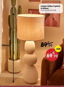 Maxi Bazar Lampe alitha 3 galets offre
