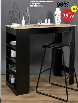 Maxi Bazar Table bar mange-debout offre