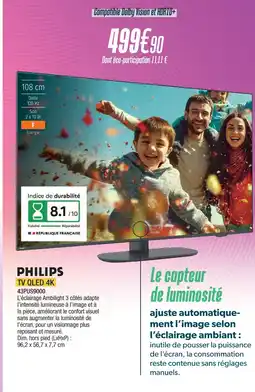 Proxi Confort Philips tv qled 4k offre