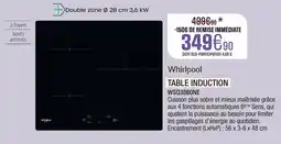 Extra Whirlpool table induction offre