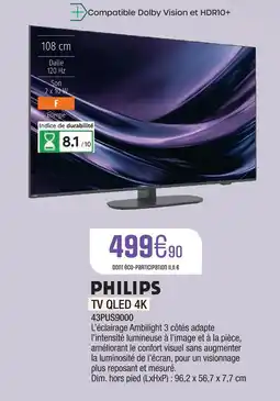 Extra Philips tv qled 4k offre