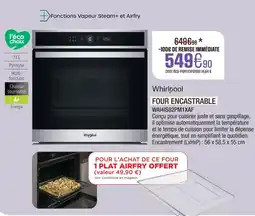 Extra Whirlpool four encastrable offre
