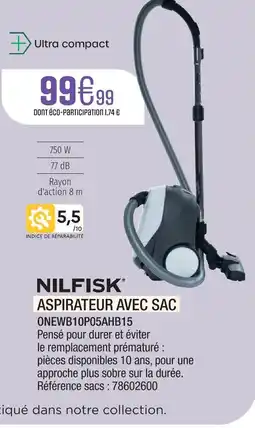 Extra Nilfisk aspirateur avec sac offre