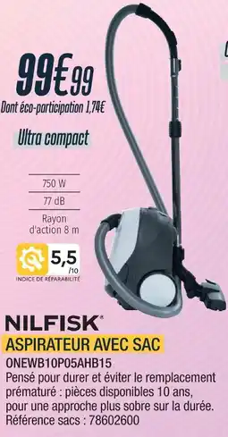 Proxi Confort Nilfisk aspirateur avec sac offre