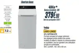 Proxi Confort Beko lave-linge offre