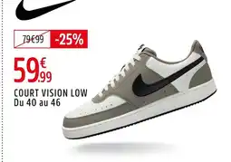 Intersport Nike court vision low offre