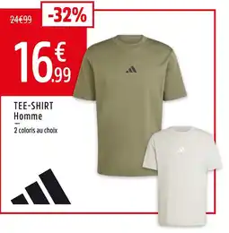 Intersport Adidas tee-shirt homme offre
