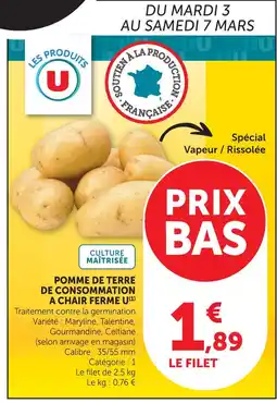 U Express U pomme de terre de consommation à chair ferme offre