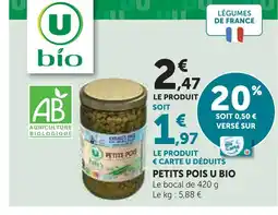 U Express U bio petits pois offre