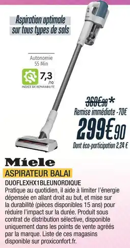 Proxi Confort Miele aspirateur balai offre