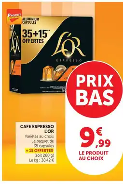 U Express L'or café espresso offre