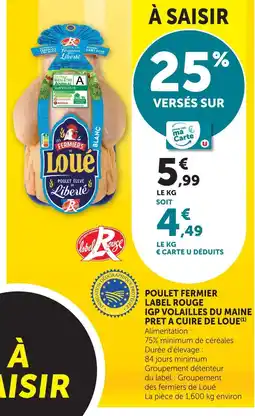 U Express Loué poulet fermier label rouge igp volaille du maine prêt à cuire offre