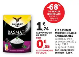 U Express Taureau aile riz basmati micro ondable offre