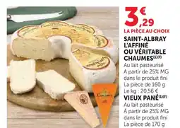 U Express Saint-albray l'affiné ou véritable chaumes offre