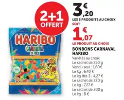 U Express Haribo bonbons carnaval offre