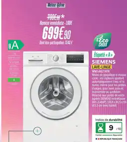 Proxi Confort Siemens lave-linge offre