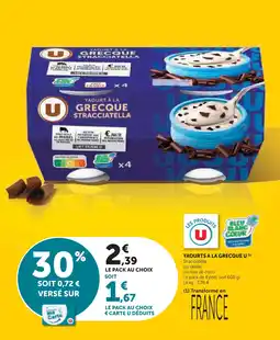 U Express U yaourts à la grecque stracciatella offre