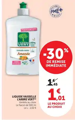 U Express L'arbre vert liquide vaisselle offre
