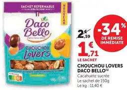 U Express Daco bello chouchou lovers offre