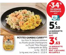 U Express Petites gambas curry offre