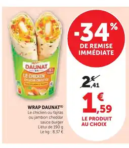 U Express Daunat wrap offre