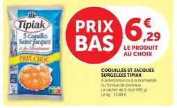 U Express Tipiak coquilles st jacques surgelées offre