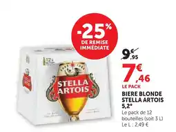 U Express Stella artois bière blonde 5,2° offre
