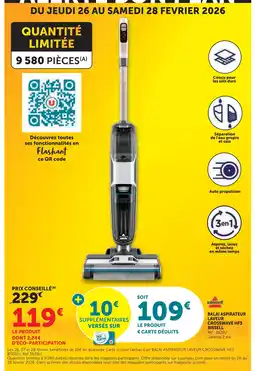 U Express Bissell balai aspirateur laveur crosswave hf3 offre