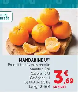U Express U mandarine offre