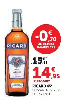 U Express Ricard pastis 45° offre