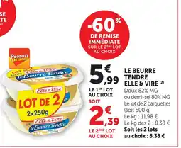 U Express Elle & vire le beurre tendre doux offre