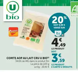 U Express U bio comté aop au lait cru offre