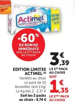 U Express Edition limitee actimel offre